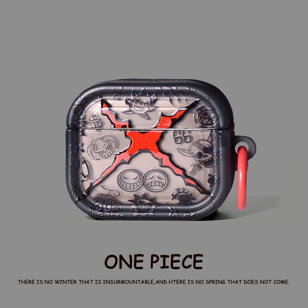 เคสป้องกันรอยแผลเป็น One Piece Luffy เหมาะสําหรับเคสหูฟัง AirPods 4/4ANC ใหม่เข้ากันได้กับ AirPods p
