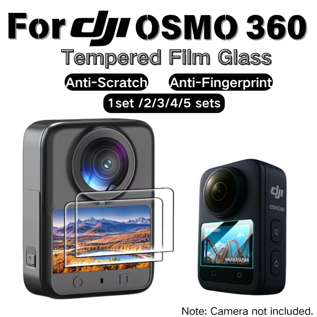 สําหรับ ดีเจ ออสโม 360 กระจกนิรภัยป้องกันหน้าจอความแข็งฝาครอบหน้าจอจอแสดงผลฟิล์มยืดหยุ่นป้องกันรอยขีดข่วน,ป้องกันลายนิ้วมือและติดตั้งง่ายกล้องพาโนรามาอุปก