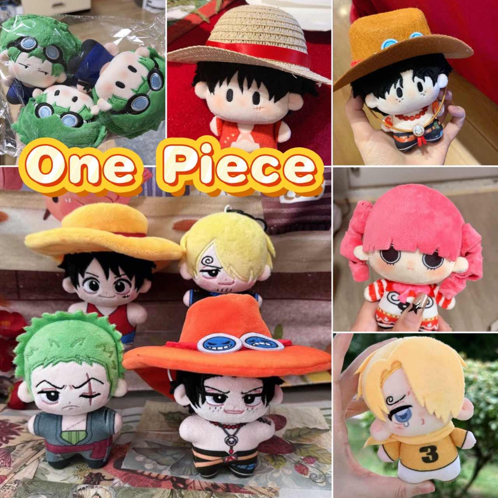 ใหม่ 10 ซม. One Piece อะนิเมะรูป Luffy/Zoro/Ace ตุ๊กตาน่ารักการ์ตูน Plushie จี้เด็ก Xmas ของขวัญ