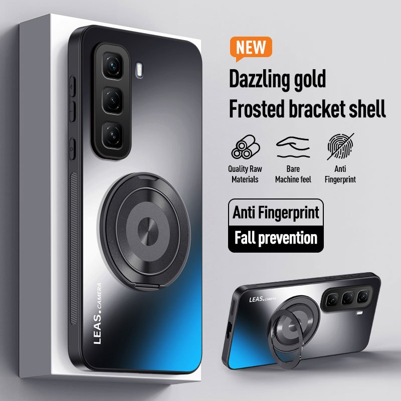 ปลอกสําหรับ Infinix Hot 50 Hot50 4G X6882 X6882B เคสโทรศัพท์หรูหรา 360 หมุนวงเล็บแม่เหล็ก AG พราว Fr