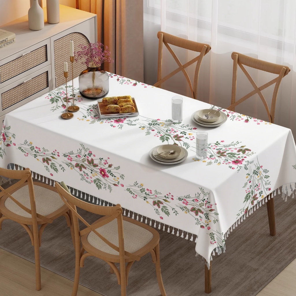 ผ้าปูโต๊ะ สไตล์อเมริกันทิ้งกันน้ํากันน้ํามันโต๊ะรับประทานอาหารโต๊ะกาแฟปกผ้า - รูปที่ 2