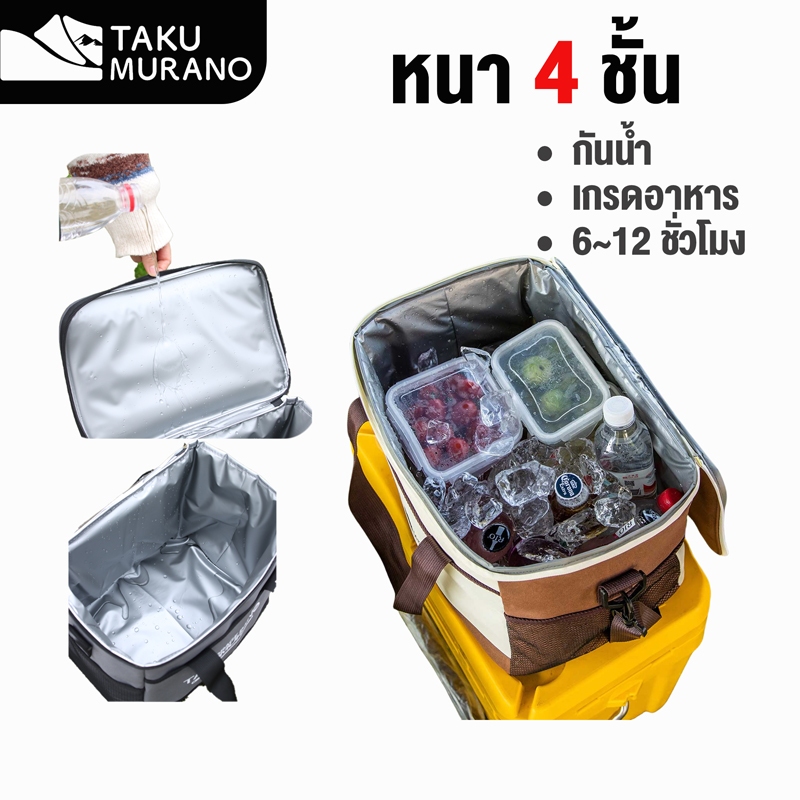 กระเป๋าเก็บความเย็น/ร้อน  วัสดุ 4 ชั้น ฟอยล์อะลูมิเนียม  กระเป๋าใส่ขวดนม  เก็บได้ทั้งร้อน - เย็น  outdoor camping picnic