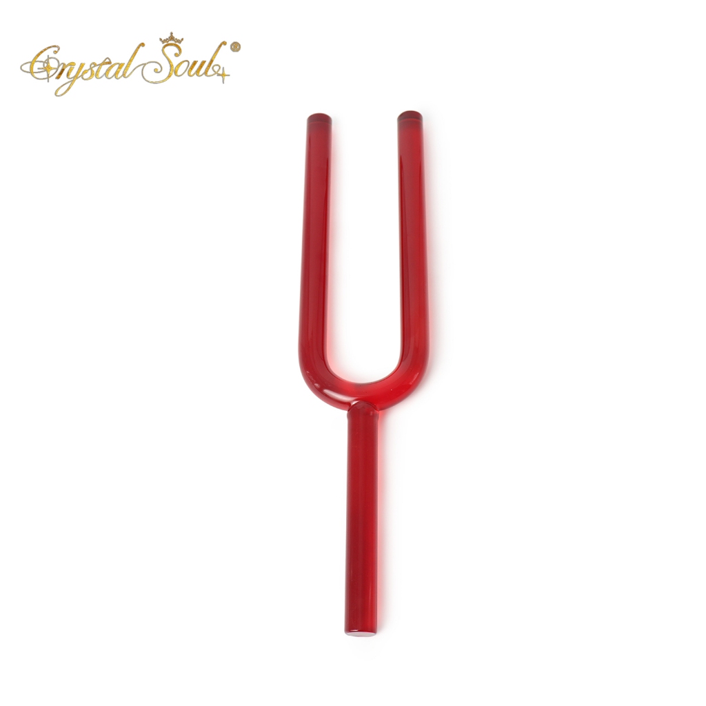 Crystal Soul Crystal Tuning Fork 432Hz Red Crystal Singing Fork Customizable ใช้สำหรับโยคะการนั่งสมา