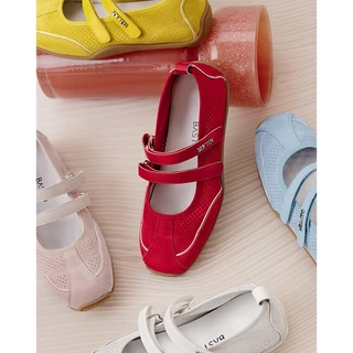 【Flashlight】BASTO Women's Platform Mary Jane Sneakers รองเท้าแมรี่เจน รองเท้าส้นตึก รองเท้าผ้าใบ A9003 D3222