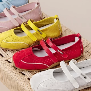 【Flashlight】BASTO Women's Platform Mary Jane Sneakers รองเท้าแมรี่เจน รองเท้าส้นตึก รองเท้าผ้าใบ A9003 D3222