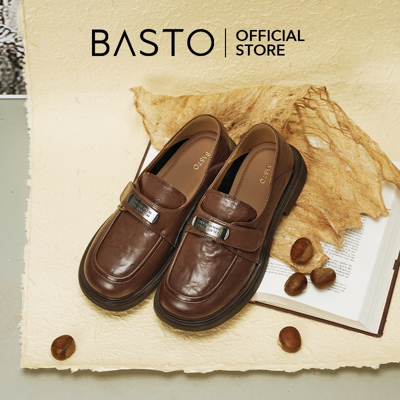 BASTO Women's Loafers Platform Shoes รองเท้า loafer รองเท้าส้นตึก W0227