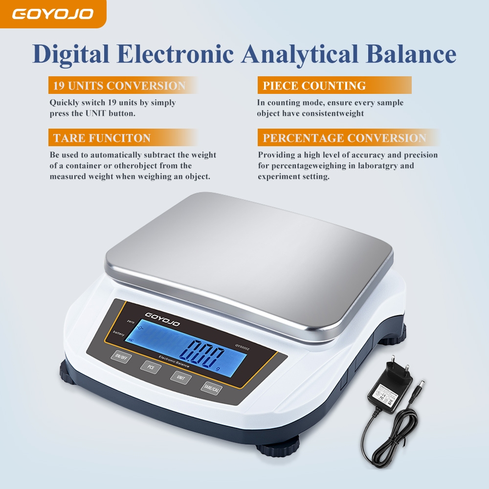 GOYOJO ความแม่นยําสูงดิจิตอล Analytical Electronic Balance ห้องปฏิบัติการ Scale สําหรับเครื่องประดับทอง