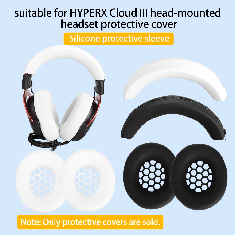 สําหรับ HYPERX Cloud III ชุดหูฟังติดศีรษะฝาครอบป้องกันกันกระแทกป้องกันลายนิ้วมือฝาครอบป้องกันป้องกันฝุ่น