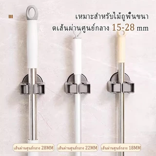 MEIDOO เหมยดู คลิปหนีบไม้ถูพื้น แขวนไม้ถูพื้น ไม้กวาดได้ การดูดซับที่แข็งแกร่งกันน้ําและป้องกันสนิม