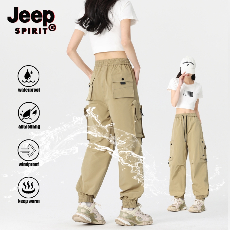 กางเกงลําลองคู่รัก JEEP SPIRIT กางเกงกีฬากันน้ํากลางแจ้งและกันลม