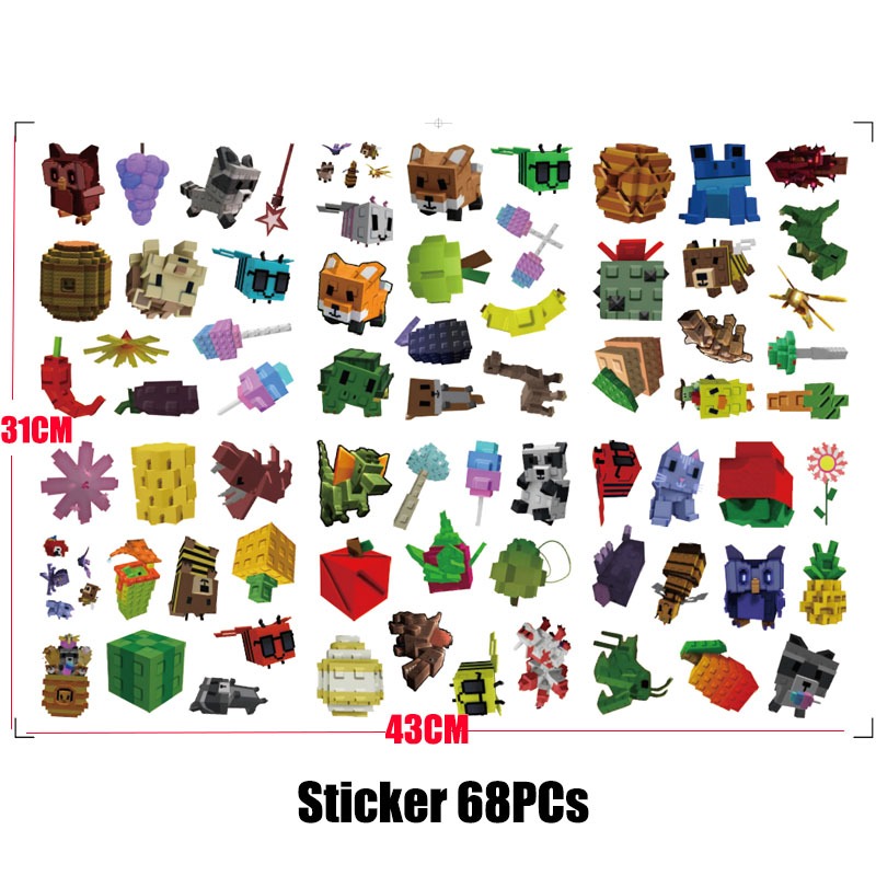 Grow A Garden Sticker Raccoon Dragonfly Queen Bee พวงกุญแจสําหรับกระเป๋าความงาม