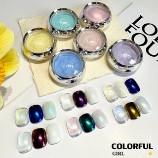【พร้อมส่ง】6 สี Aurora ผงขัดออโรร่า 6 ตลับ ผงขัดเล็บ สีโฮโรแกรม สีแต่งเล็บ ผงมุก ผงกระจก นีออน 6 ขวด/ชุด 💅🏻แถมแปรงขัด