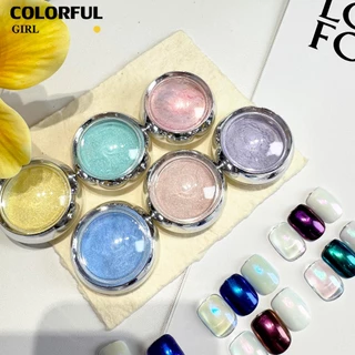 【พร้อมส่ง】6 สี Aurora ผงขัดออโรร่า 6 ตลับ ผงขัดเล็บ สีโฮโรแกรม สีแต่งเล็บ ผงมุก ผงกระจก นีออน 6 ขวด/ชุด 💅🏻แถมแปรงขัด