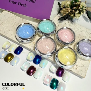 【พร้อมส่ง】6 สี Aurora ผงขัดออโรร่า 6 ตลับ ผงขัดเล็บ สีโฮโรแกรม สีแต่งเล็บ ผงมุก ผงกระจก นีออน 6 ขวด/ชุด 💅🏻แถมแปรงขัด