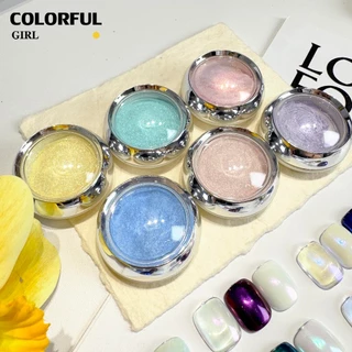 【พร้อมส่ง】6 สี Aurora ผงขัดออโรร่า 6 ตลับ ผงขัดเล็บ สีโฮโรแกรม สีแต่งเล็บ ผงมุก ผงกระจก นีออน 6 ขวด/ชุด 💅🏻แถมแปรงขัด