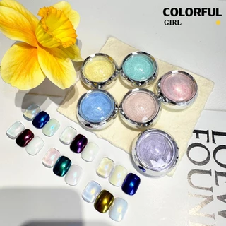 【พร้อมส่ง】6 สี Aurora ผงขัดออโรร่า 6 ตลับ ผงขัดเล็บ สีโฮโรแกรม สีแต่งเล็บ ผงมุก ผงกระจก นีออน 6 ขวด/ชุด 💅🏻แถมแปรงขัด