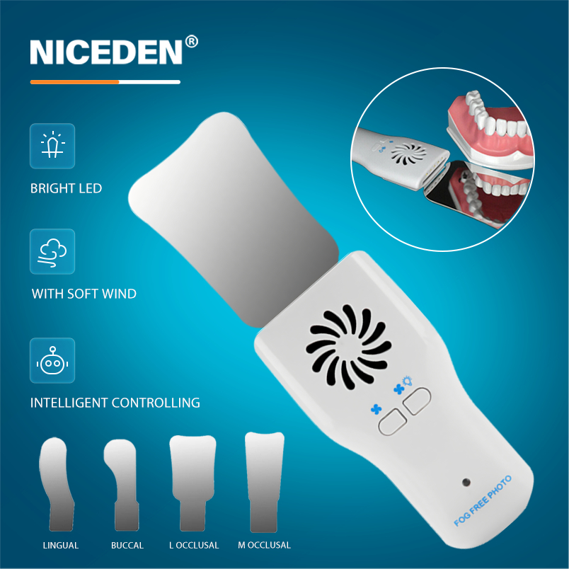 Niceden กระจกทันตกรรมชุดหมอกฟรีอัตโนมัติ Anti-fog กระจกทันตกรรมกระจกจัดฟันวงเล็บจัดฟันทันตกรรมรั้ง
