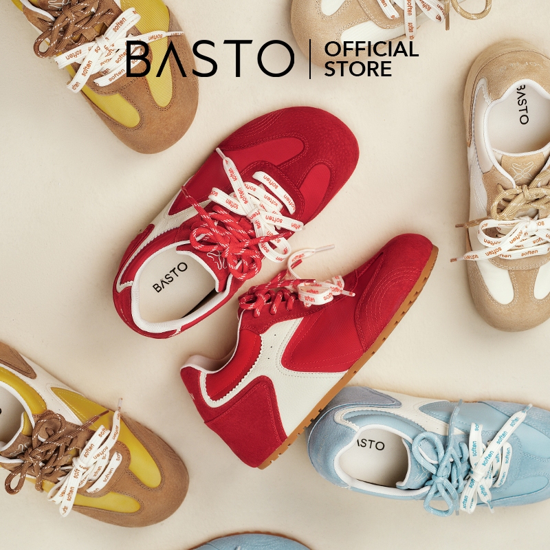 BASTO Women's Ballet Sneakers รองเท้าบัลเล่ต์ รองเท้าผ้าใบ A6628