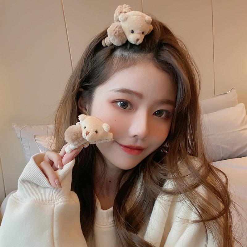 คลิปหนีบหมีน้อย กิ๊บหนีบผม หมวกน่ารัก ขนาดเล็ก เครื่องประดับผมอเนกประสงค์ ดีไซน์เรียบหรู - รูปที่ 4