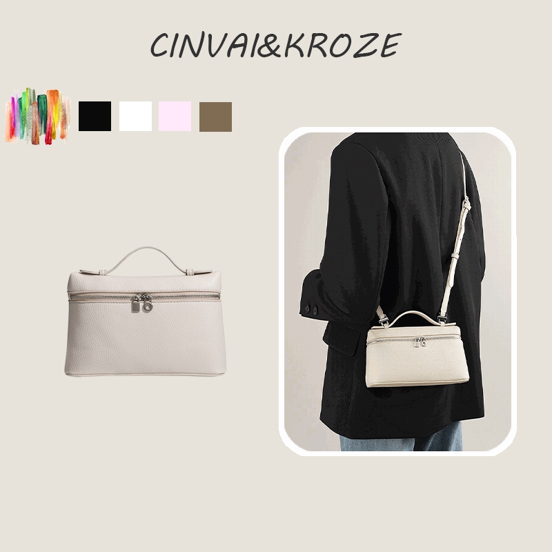 CINVAI&KROZE กระเป๋าแมสเซนเจอร์เฉพาะกลุ่มใหม่เป็นกระเป๋าถือ Pu นุ่มสีทึบเรียบง่าย อารมณ์ดีมาก