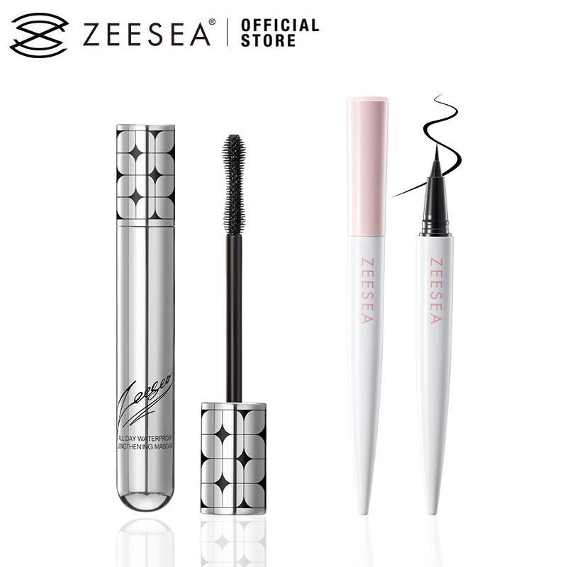 ZEESEA มาสคาร่าอายไลเนอร์มาสคาร่ากันน้ําติดทนนาน 36H Smudge-proof 0.01 ยาวขนตา