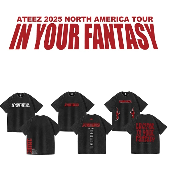 2025 ATEEZ In Your Fantasy World Tour North America Washed T-Shirt
