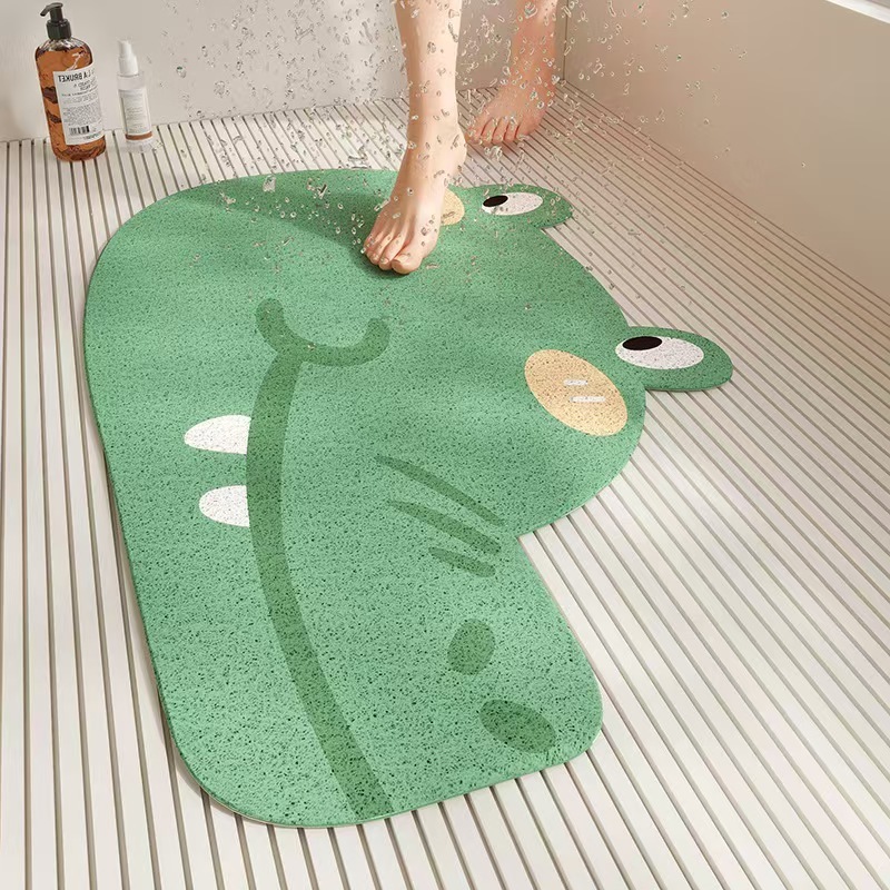 แหวนผ้าไหมการ์ตูนห้องน้ําแผ่นกันลื่น/ห้องอาบน้ําพรมปูพื้นห้องน้ํา/กลวงระบายน้ําระบายน้ําระบายน้ําเสื่อเด็กอาบน้ําเท้าทน - รูปที่ 2