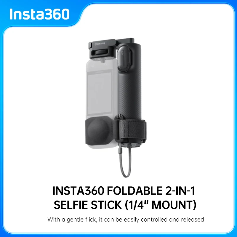 Insta360 X5 ชุดรีโมทไม้เซลฟี่ 2-in-1 แบบพับได้ (ขายึด 1/4″) อุปกรณ์เสริมสําหรับกล้องแอคชั่นแคมเมรา