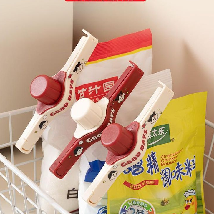 คลิปปิดผนึกอเนกประสงค์น่ารักสีสันสดใสครัวปรุงรสคลิปถนอมอาหารคลิปปิดผนึกเก็บของในครัวเรือน