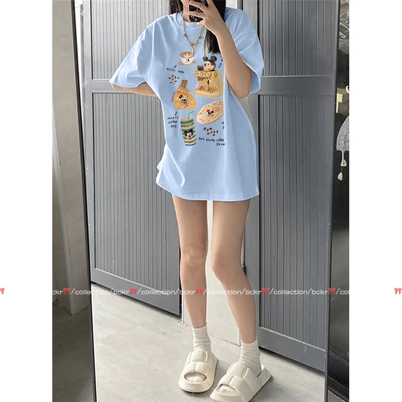 【จัดส่งตลอด 24 ชั่วโมง】 BCKR ลายหนูกาแฟ ชุดหน้าร้อน เสื้อผญ เสื้อ oversize คอกลม เสื่อยืดYG2727 ราคา ถูกที่สุด ดีลบีเคเค แกลเลอรีภาพที่ 2