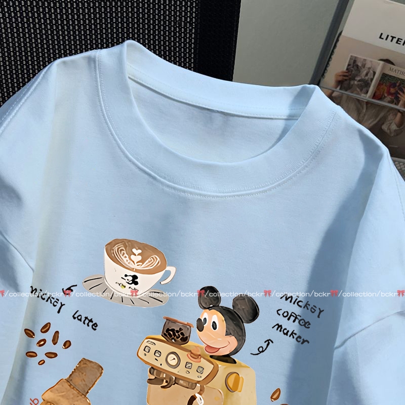 【จัดส่งตลอด 24 ชั่วโมง】 BCKR ลายหนูกาแฟ ชุดหน้าร้อน เสื้อผญ เสื้อ oversize คอกลม เสื่อยืดYG2727 ราคา ถูกที่สุด ดีลบีเคเค แกลเลอรีภาพที่ 5