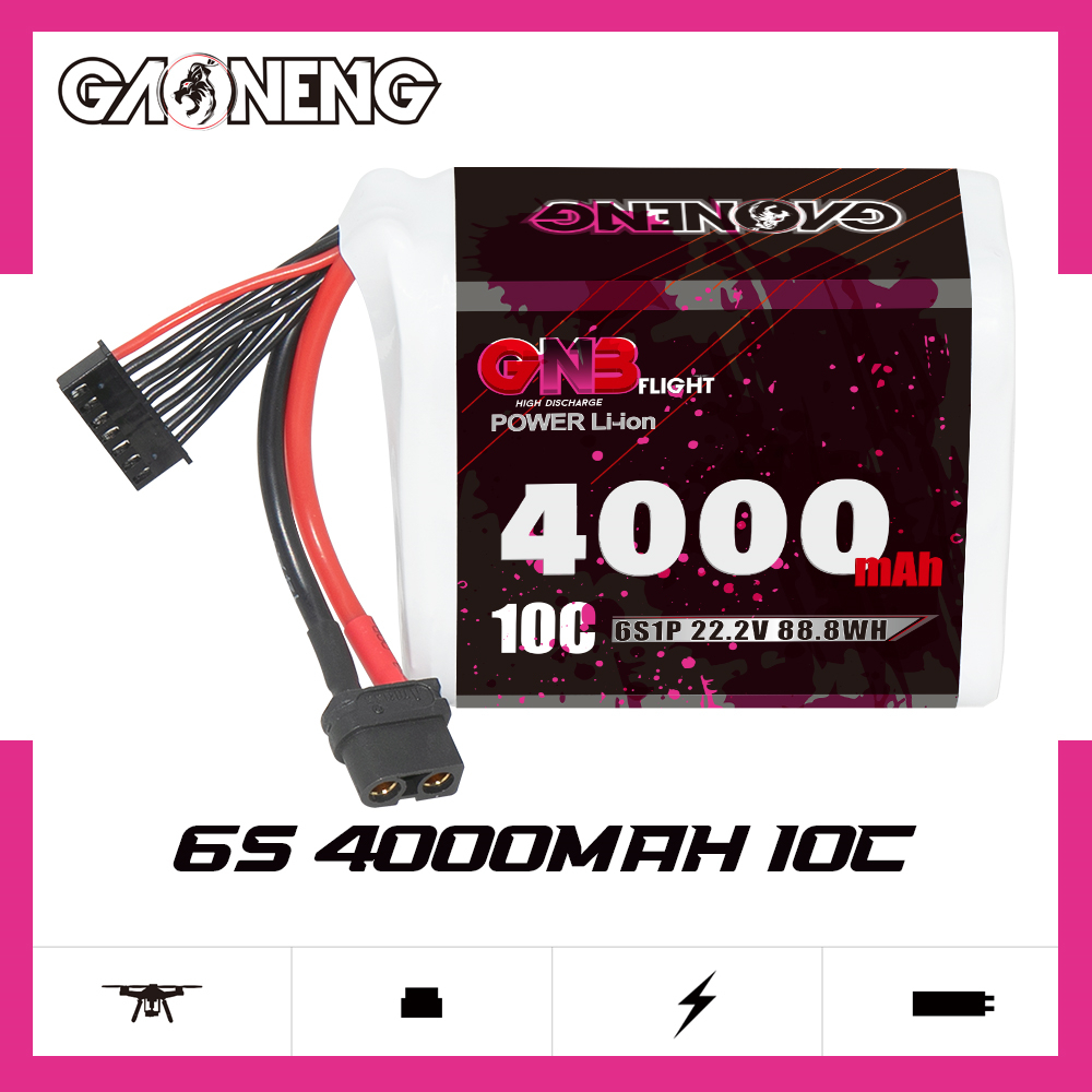 GNB GAONENG 4000mAh 3S4S6S 22.2V 10C 21700 40T Samsung FPV รุ่นเครื่องบิน 17/23 ซม.สายการบินแบตเตอรี