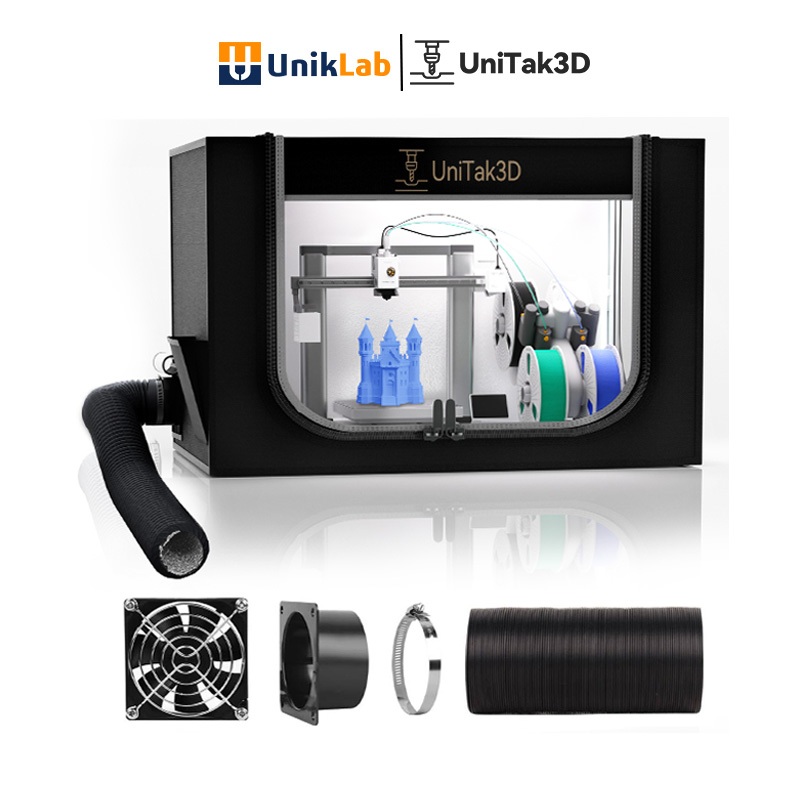 【UniTak3D】3D Printer Enclosure ด้วยการระบายอากาศ for Bambu Lab A1 Combo ลดเสียงรบกวน, ฝาครอบเครื่องพ