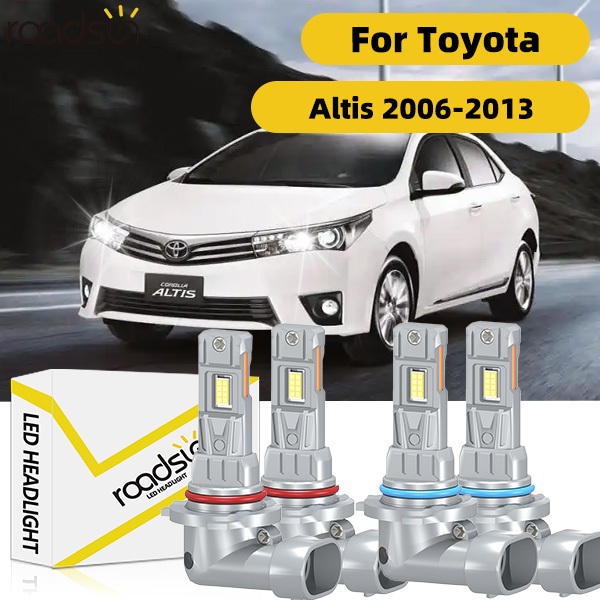 Fit สําหรับ Toyota Altis (E140) 2006-2013 ไฟหน้ารถหลอดไฟ 800% ความสว่าง High Beam Low Beam 150W 6000K 30000LM Plug-N- Play Canbus