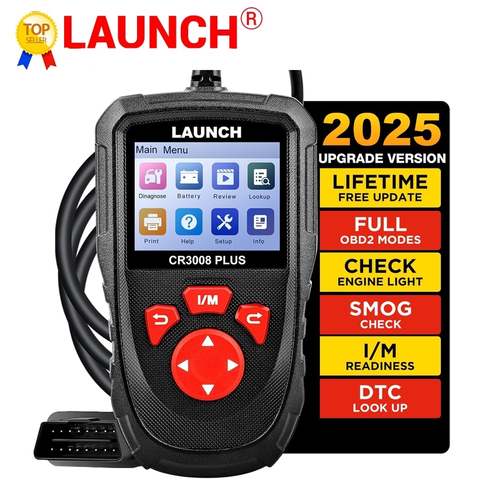 Launch CR3008 PLUS OBD2 เครื่องสแกนเนอร์วินิจฉัยแบตเตอรี่เครื่องยนต์ เครื่องอ่านโค้ดอัตโนมัติ สแกนได้ตลอดชีวิต อัปเดตออนไลน์ฟรี