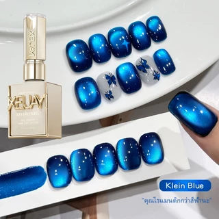 XEIJAYI 15ml สีน้ำเงินเงาสุดใหม่เจลทาเล็บลาย Cat Eye เหมาะสำหรับร้านทำเล็บและงาน DIY ที่บ้าน