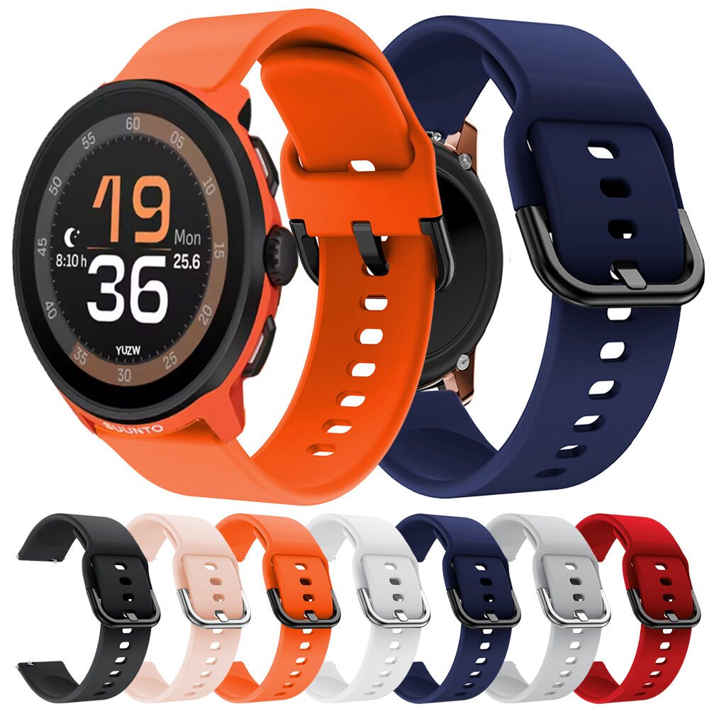 20 มม.22 มม.สายนาฬิกาสําหรับ SUUNTO RUN/RACE S/OCEAN/VERSAL/5 9 PEAK PRO สายนาฬิกาซิลิโคนสําหรับ COR