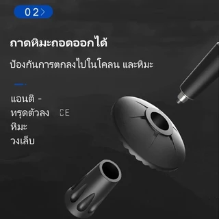 SPORT 135cm ไม้เท้าเดินป่าแบบอลูมิเนียมอัลลอยด์สำหรับกลางแจ้ง