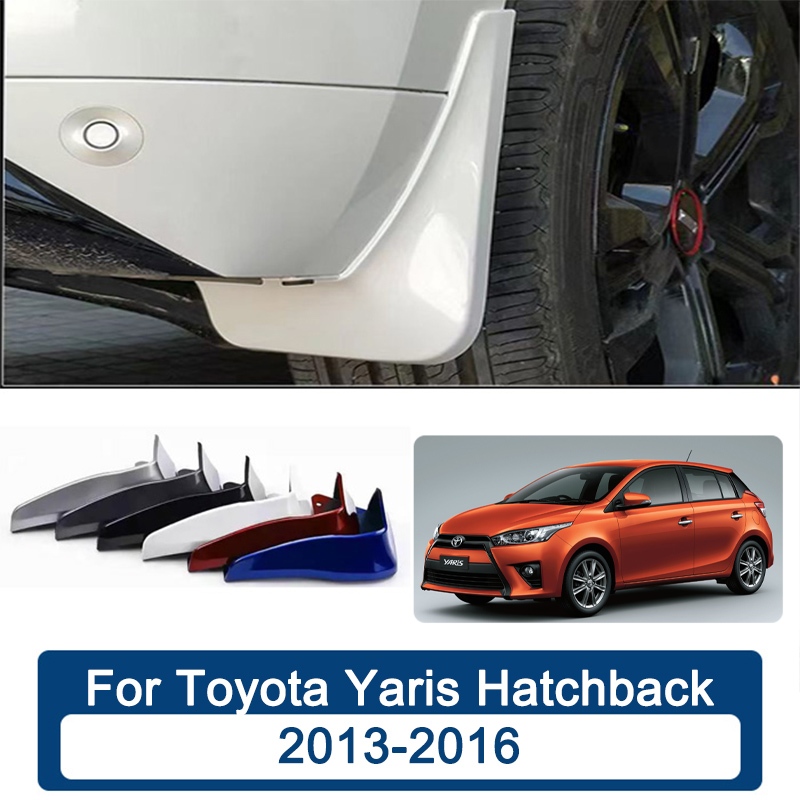 สี บังโคลน Toyota Yaris Hatchback 2013-2016 2014 2015  ยางกันโคลน ยางกันขี้โคลน อุปกรณ์เสริมรถยนต์ 4ประตู