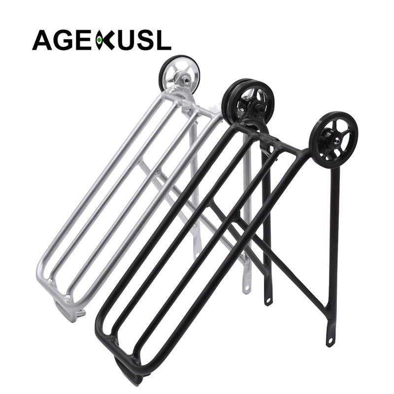 Aceoffix จักรยานด้านหลัง Rack Cargo Racks ล้อง่ายสําหรับ Brompton 3 Sixty Pikes United Trifold พับจั