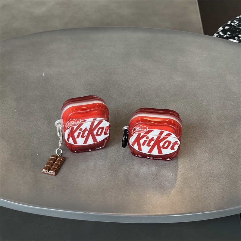 การ์ตูนน่ารักจี้ช็อกโกแลต Airpods สําหรับ Airpods 3/4/1/2/Pro/Pro2 รุ่นชุดหูฟังบลูทูธไร้สาย Drop Resistance เคสป้องกัน - รูปที่ 2