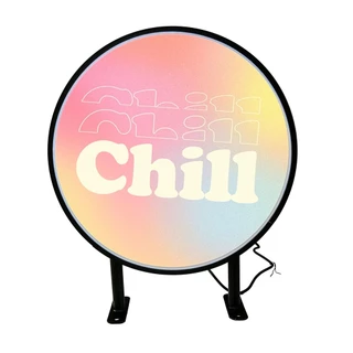 กล่อง LED อะคริลิค ทรงกลม Round Acrylic Blister LED Light Box ตู้ไฟวงกลม ป้ายกล่องไฟโฆษณาหน้าร้านตู้ไฟสำเร็จรูป