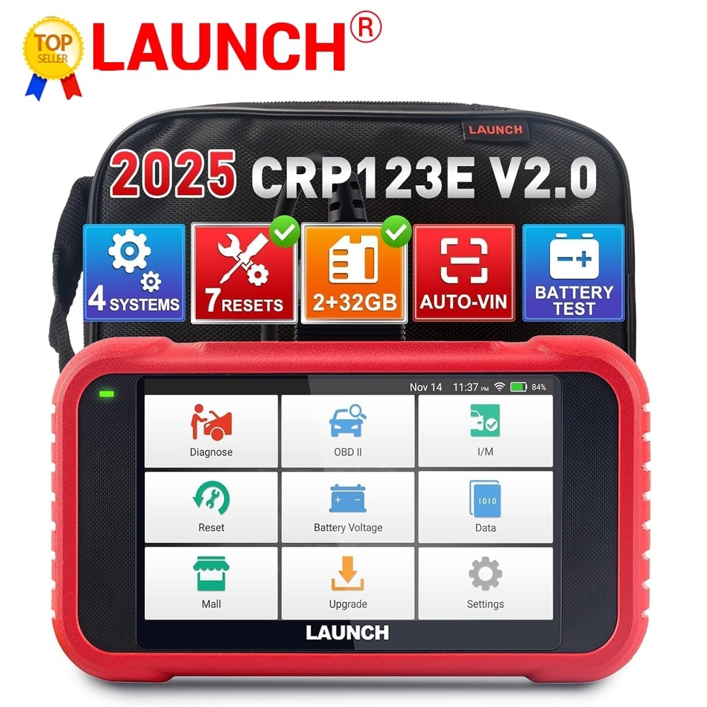 2025 ใหม ่ Lauch X431 CRP123E V2.0 OBD2 ยานยนต ์ สแกนเนอร ์ 4 ระบบรถวินิจฉัยน ้ ํามัน ฯลฯ SAS รีเซ ็