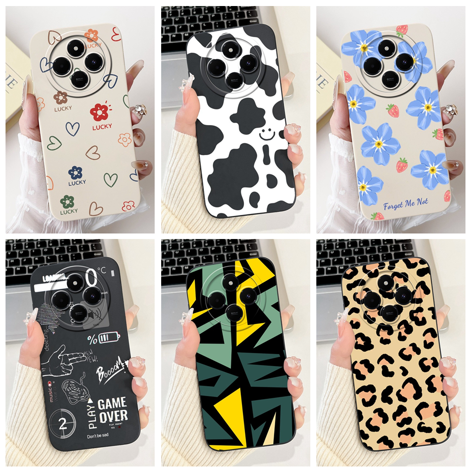 สําหรับ Xiaomi Redmi 14C น่ารักพิมพ์ซิลิโคนนุ่ม Jelly สําหรับ Redmi 14C 4G Redmi14c เลนส์ป้องกันโทรศ