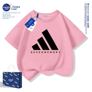 【จัดส่งวันนี้】เสื้อยืด NASA ผ้าฝ้าย ทรงหลวม สุดเท่ แบรนด์เนม ระบายอากาศดี สไตล์ไทย