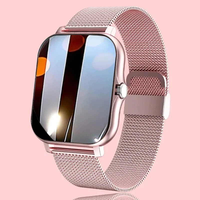 LIGE สมาร์ทวอทช์  นาฬิกาอัจฉริยะ นาฬิกาข้อมือผู้หญิง นาฬิกาผู้ชาย โทรผ่านบลูทูธ หน้าจอ 1.69" ระบบสัมผัสเต็มรูปแบบ ตัวติดตามฟิตเนส กีฬากันน้ำ