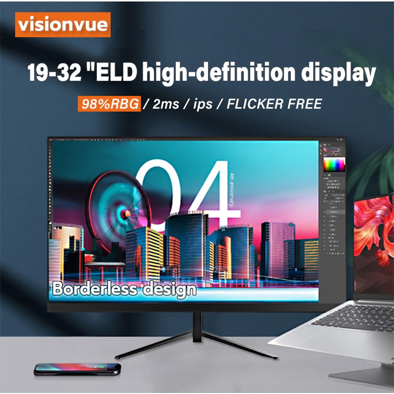 Monitor 27 นิ้ว Curved monitor Gaming monitor 240HZ HDMI DP monitor IPS 17-32 นิ้ว 1920X 1080 (VGA H