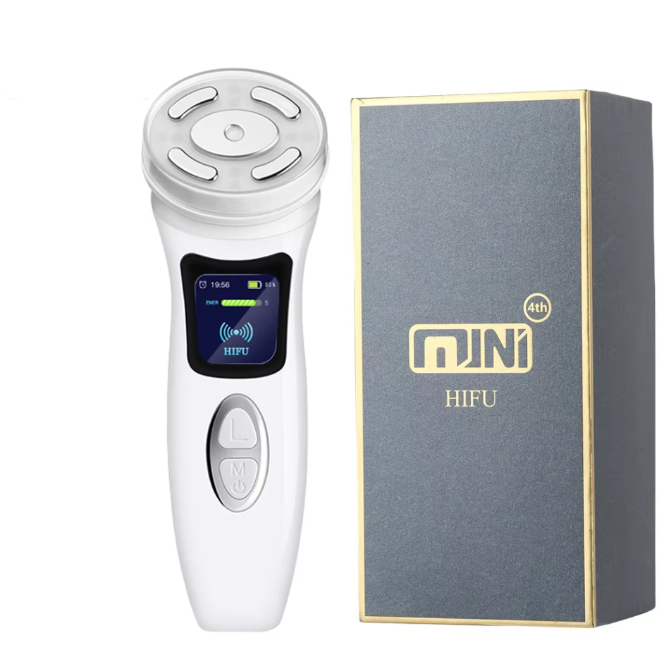 MINI HiFu 4.0 ชาร์จอัลตราซาวนด์ความร้อน LED EMS Microcurrent Pulse Facail Lifting Skin Care นวดหน้าอุปกรณ์ความงาม