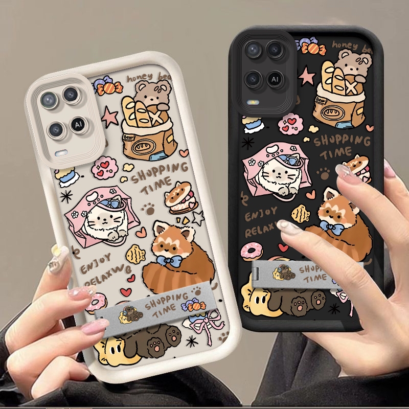 Happy Times shell delivery bracket เคสโทรศัพท์สําหรับ OPPO A54 4G A55 4g OPPO Reno 7z 5G A96 5G Real