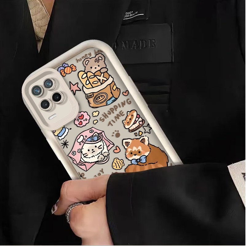 Happy Times shell delivery Bracketเคสโทรศัพท์สําหรับOPPO REALME 8 PRO 4G REALME 8 4G REALME 8i 4G OP